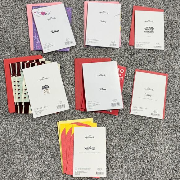 18 HALLMARK Mixed Disney, Pokemon, Star Wars, Super Mario Valentine's Day Cards - Picture 7 of 16